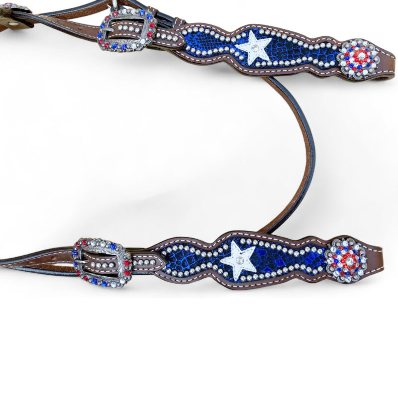 American Flag Headstall Set for the Horse-  HSBM 114232 - Image 4