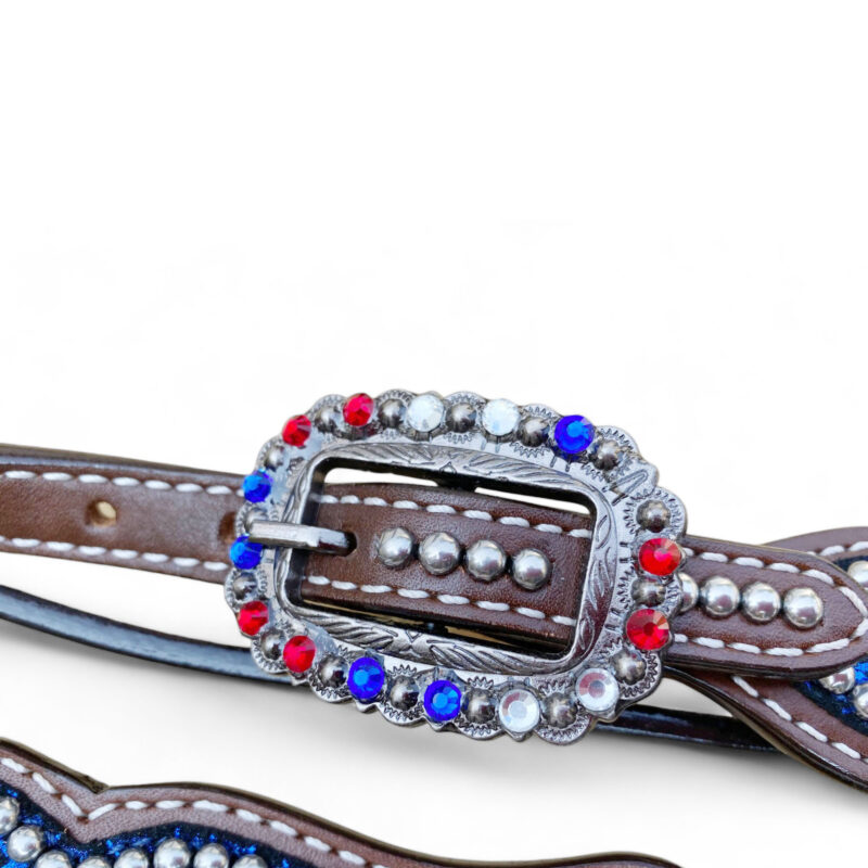 American Flag Headstall Set for the Horse-  HSBM 114232 - Image 6