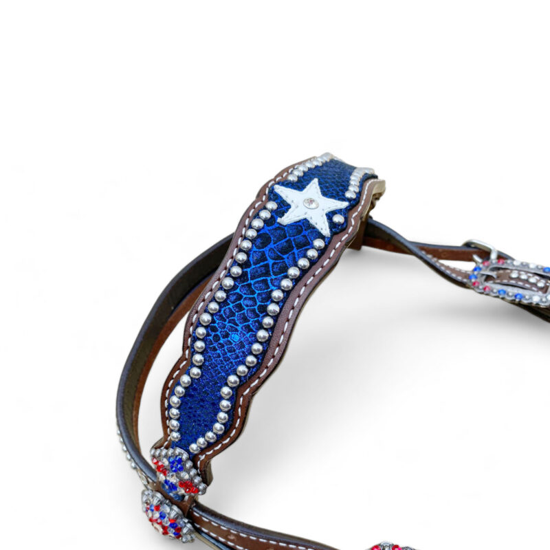 American Flag Headstall Set for the Horse-  HSBM 114232 - Image 3