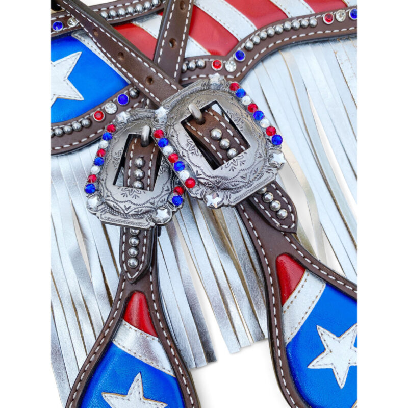 American Flag Headstall Set for Horse- HSBM 114233 - Image 8
