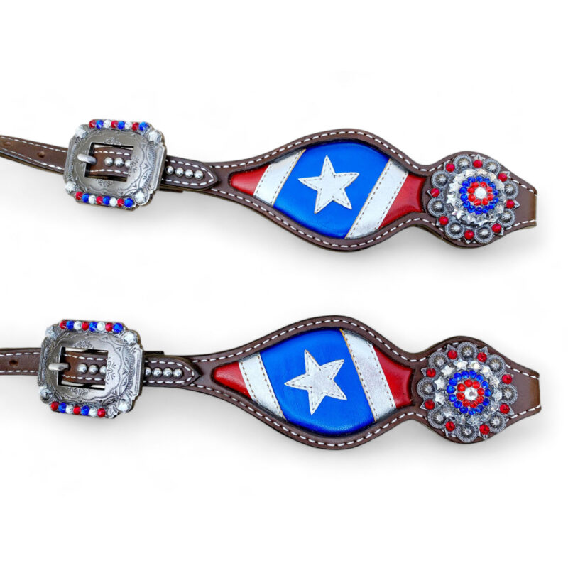 American Flag Headstall Set for Horse- HSBM 114233 - Image 4