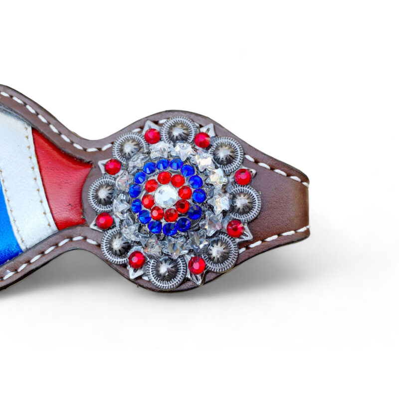 American Flag Headstall Set for Horse- HSBM 114233 - Image 5