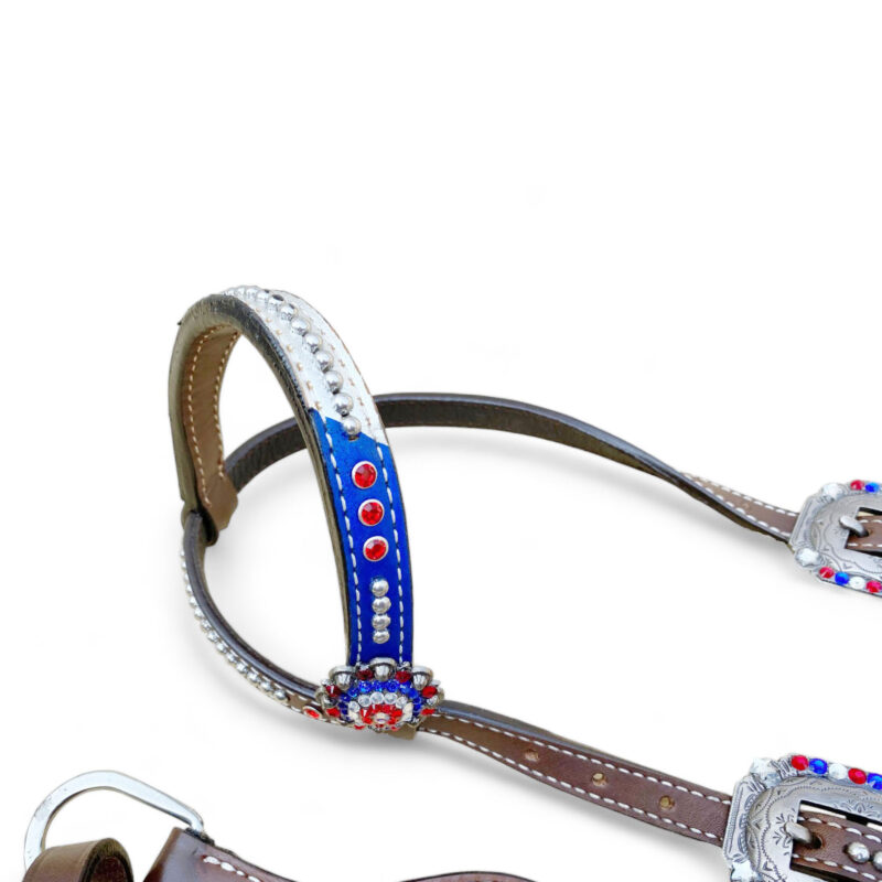 American Flag Headstall Set for Horse- HSBM 114233 - Image 3