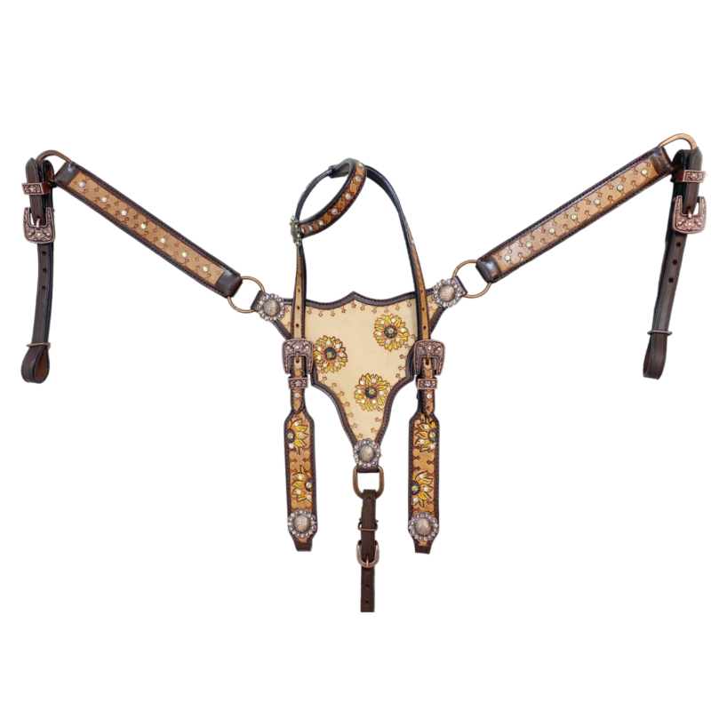 Western Leather Headstall tack set (HSBM 114166) - Image 11