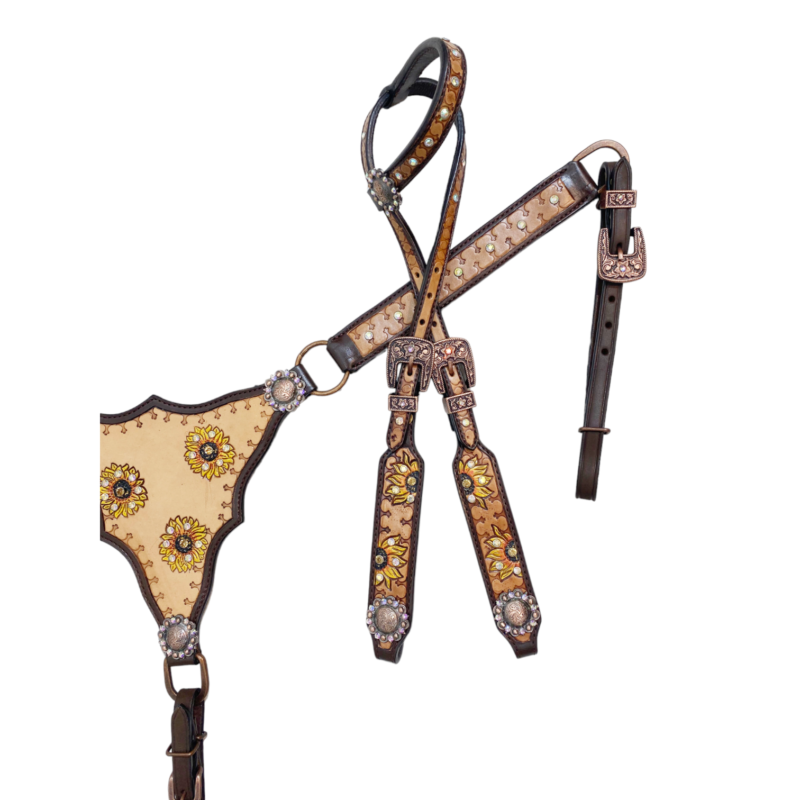 Western Leather Headstall tack set (HSBM 114166) - Image 13