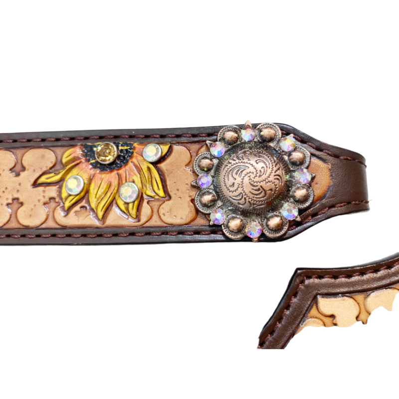 Western Leather Headstall tack set (HSBM 114166) - Image 6