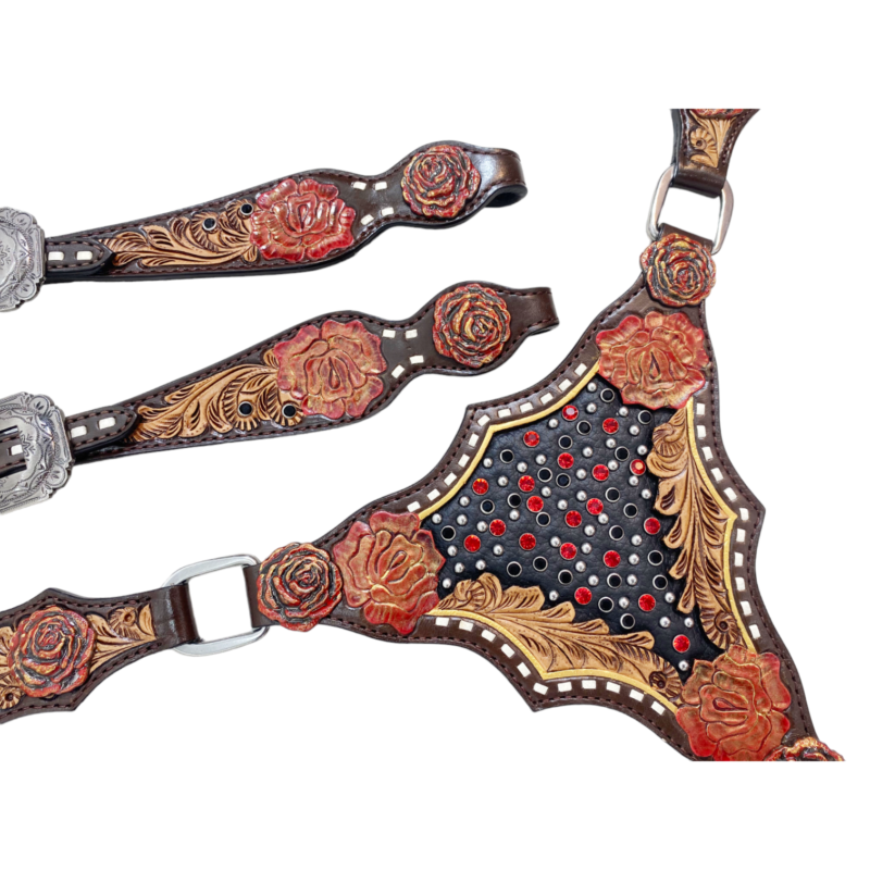 Western Leather Headstall tack set (HSBM 114167) - Image 5