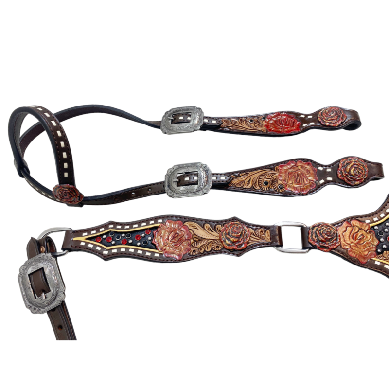 Western Leather Headstall tack set (HSBM 114167) - Image 6