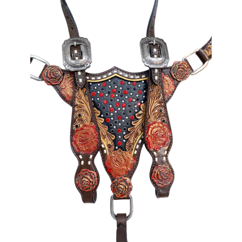 Western Leather Headstall tack set (HSBM 114167) - Image 7