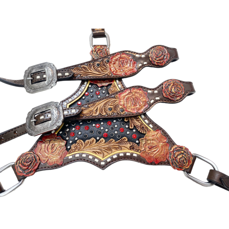 Western Leather Headstall tack set (HSBM 114167) - Image 8
