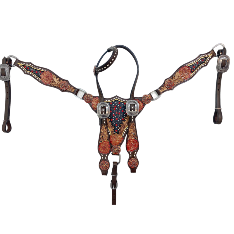 Western Leather Headstall tack set (HSBM 114167) - Image 9