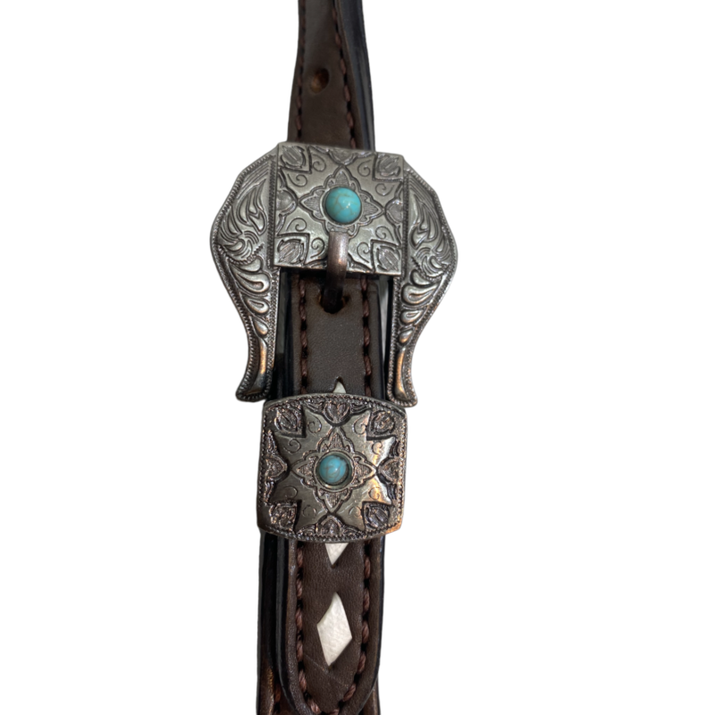 Western Leather Headstall tack set (HSBM 114168) - Image 5