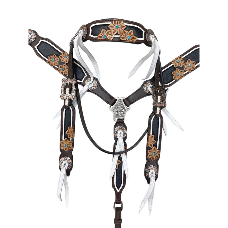 Western Leather Headstall tack set (HSBM 114174) - Image 10