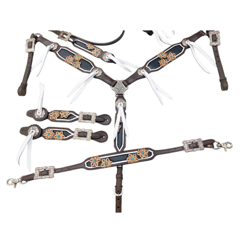 Western Leather Headstall tack set (HSBM 114174) - Image 11