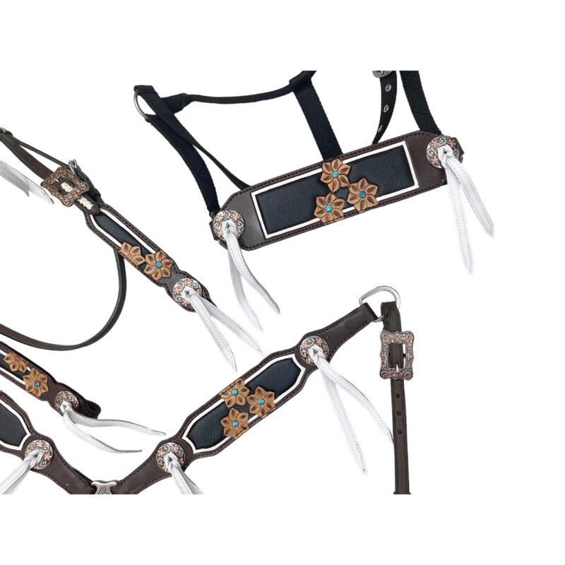Western Leather Headstall tack set (HSBM 114174) - Image 9