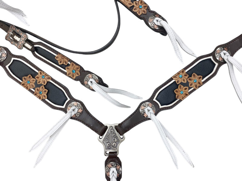 Western Leather Headstall tack set (HSBM 114174) - Image 12