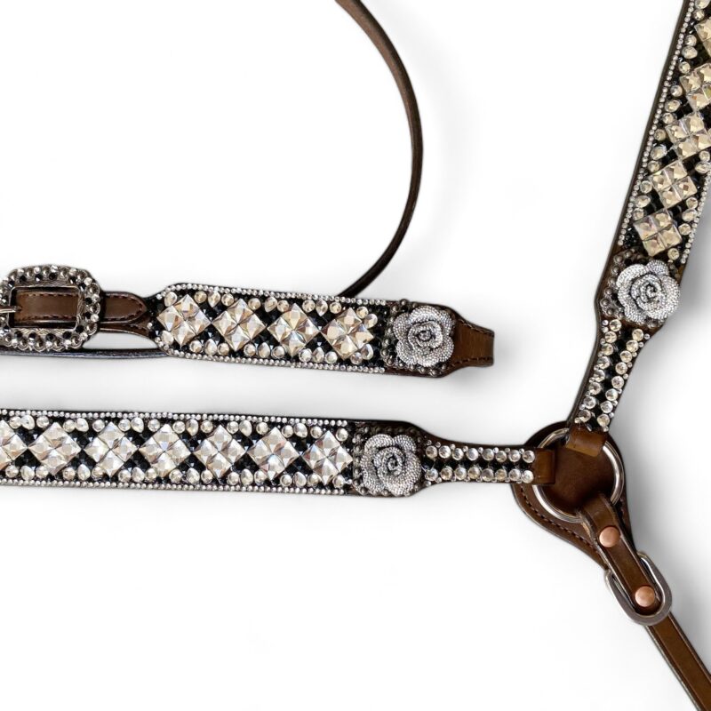 Western Leather Headstall Tack Set  (HSBM 114214) - Image 8