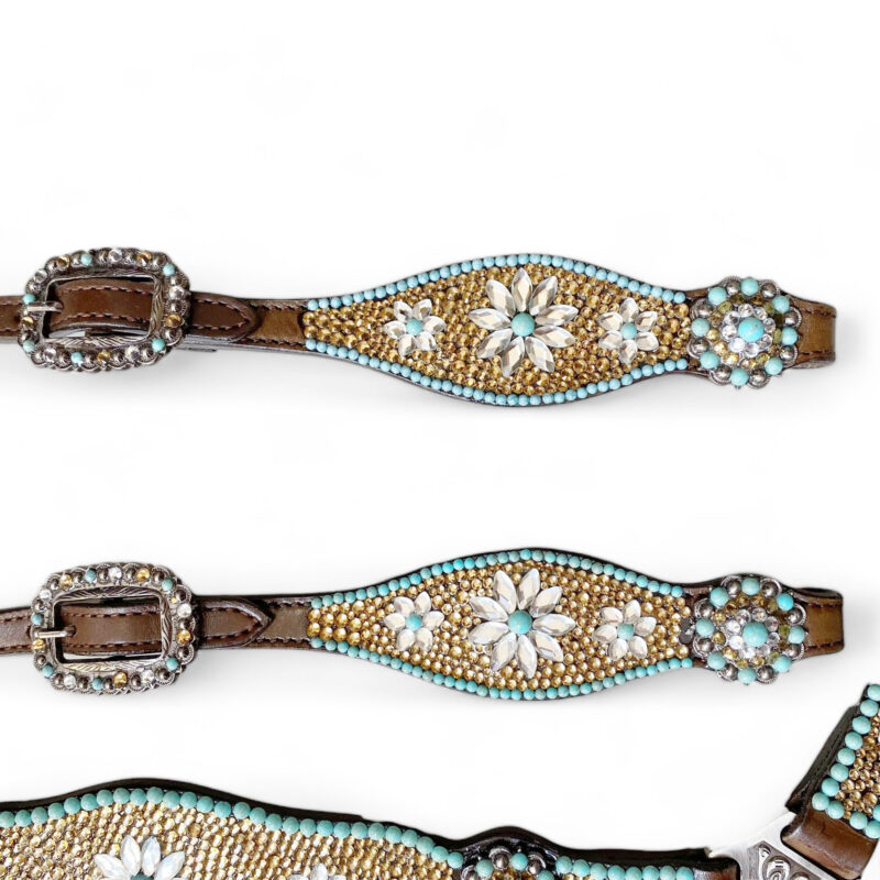 Western Leather Headstall Tack Set  (HSBM 114215) - Image 4