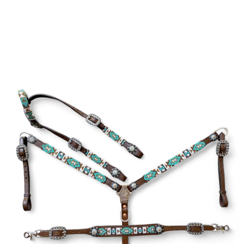 Western Leather Headstall Tack Set  (HSBM 114219)