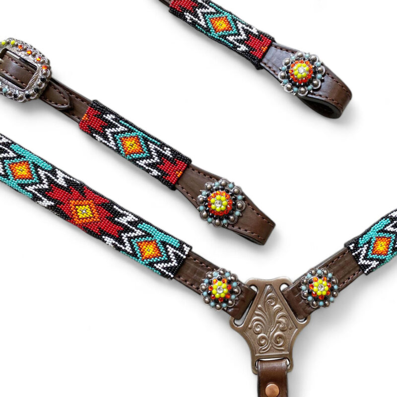 Western Leather Headstall Tack Set  (HSBM 114222) - Image 10