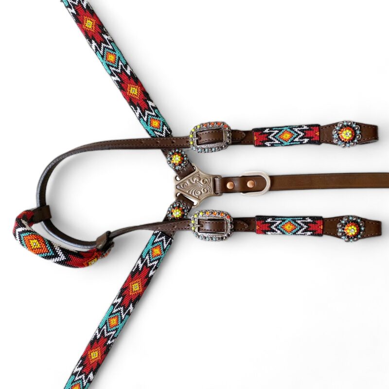 Western Leather Headstall Tack Set  (HSBM 114222) - Image 11