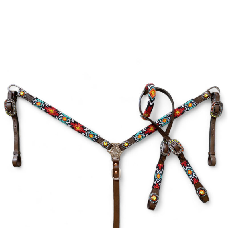 Western Leather Headstall Tack Set  (HSBM 114222) - Image 16