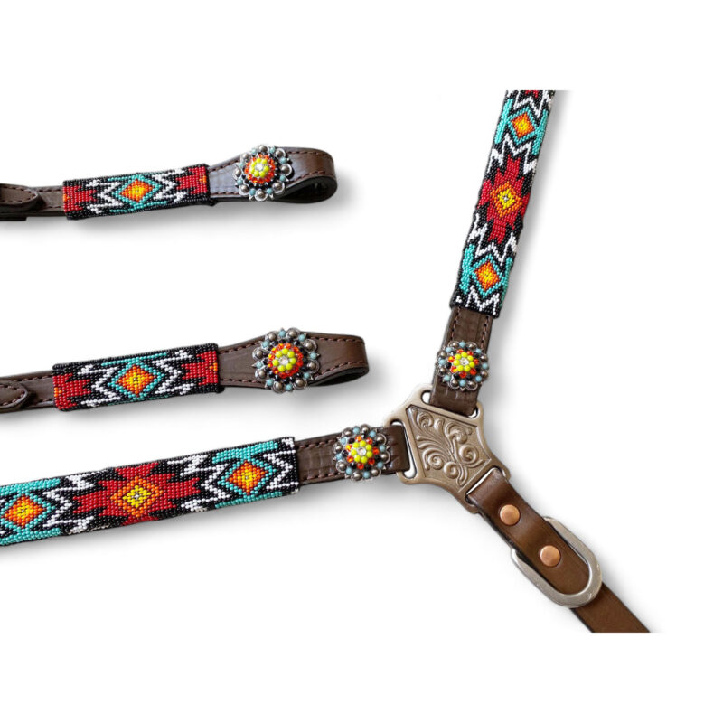 Western Leather Headstall Tack Set  (HSBM 114222) - Image 9