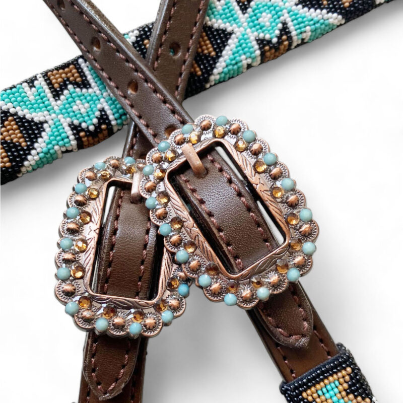 Western Leather Headstall Tack Set  (HSBM 114223) - Image 11