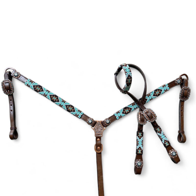 Western Leather Headstall Tack Set  (HSBM 114223) - Image 13
