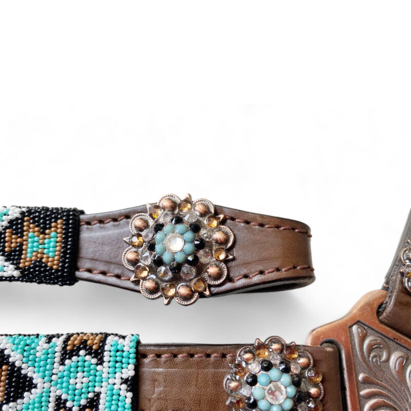 Western Leather Headstall Tack Set  (HSBM 114223) - Image 5