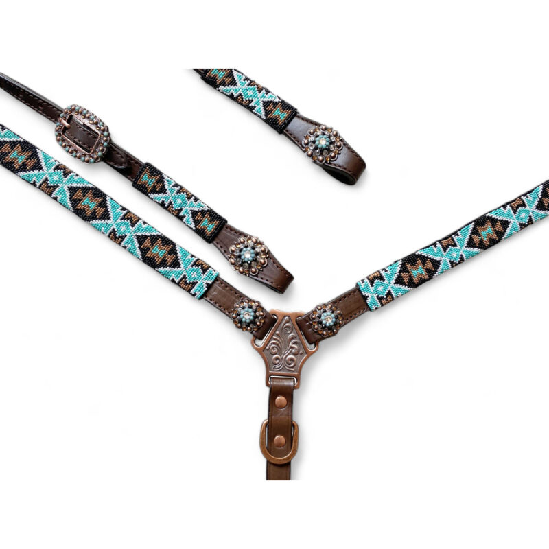 Western Leather Headstall Tack Set  (HSBM 114223) - Image 8