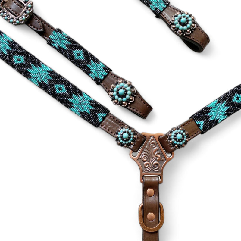 Western Leather Headstall Tack Set  (HSBM 114224) - Image 10