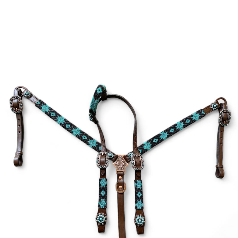 Western Leather Headstall Tack Set  (HSBM 114224) - Image 12