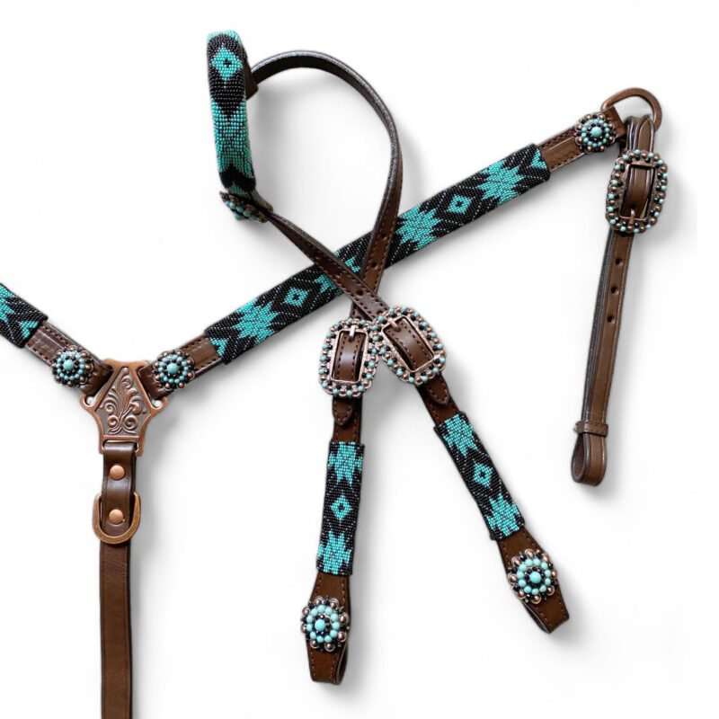 Western Leather Headstall Tack Set  (HSBM 114224) - Image 13