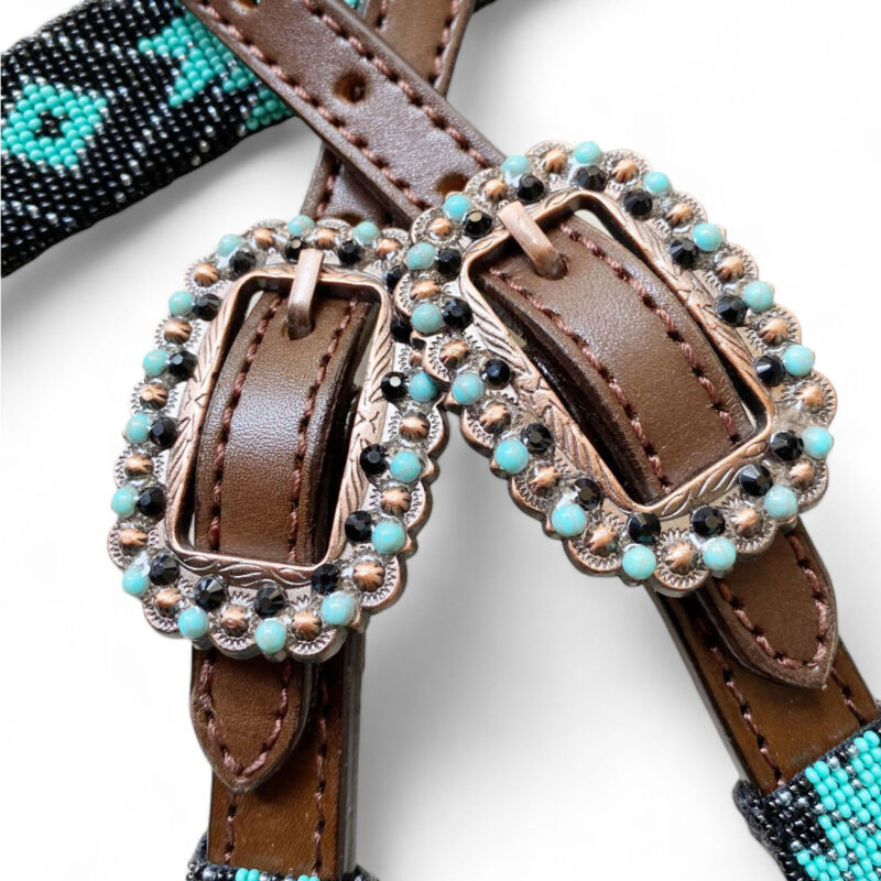 Western Leather Headstall Tack Set  (HSBM 114224) - Image 14