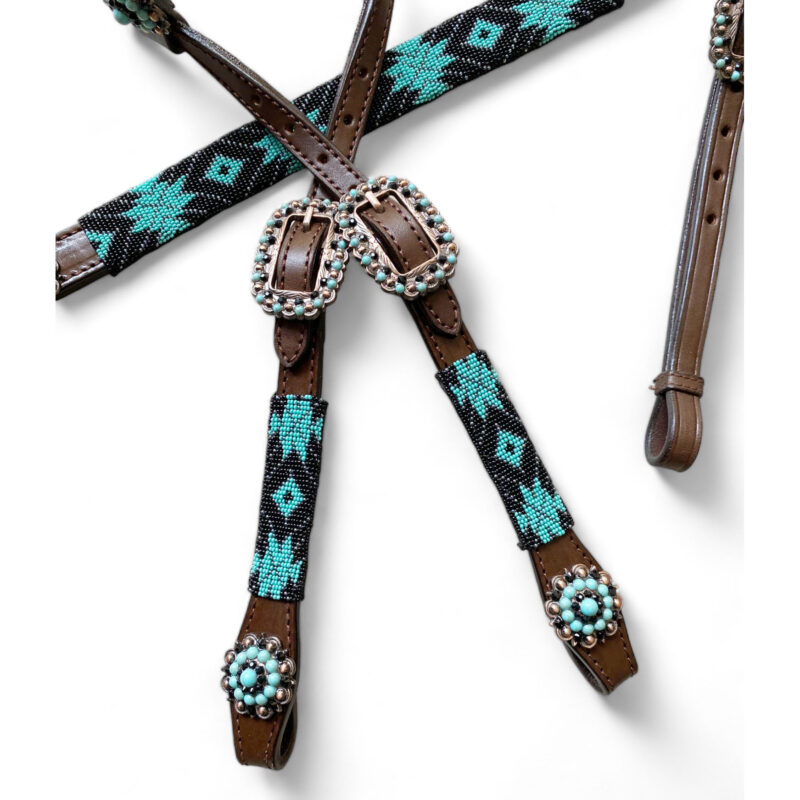 Western Leather Headstall Tack Set  (HSBM 114224) - Image 15