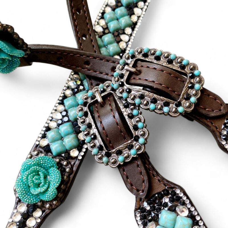 Leather Headstall and Breast Collar Tack Set (HSBM 114225) - Image 15