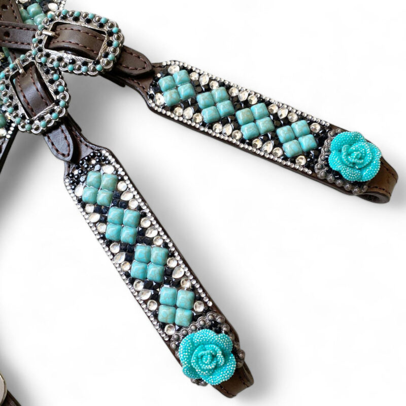 Leather Headstall and Breast Collar Tack Set (HSBM 114225) - Image 16