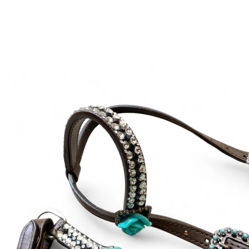 Leather Headstall and Breast Collar Tack Set (HSBM 114225) - Image 8
