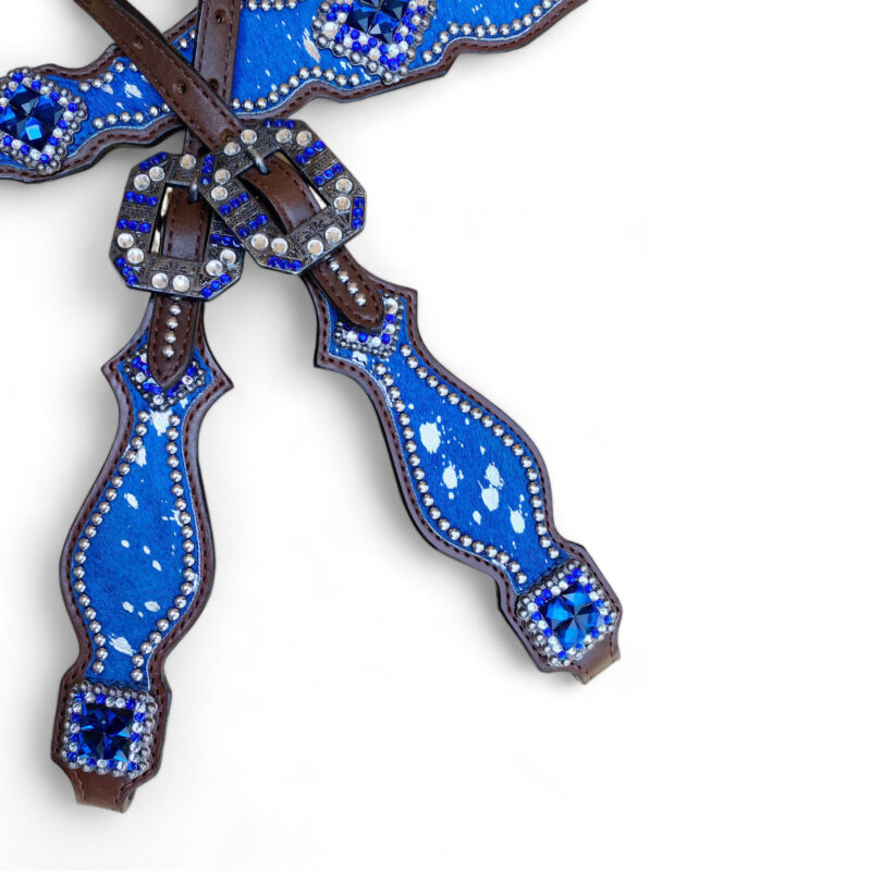 Western Headstall Set Royal Blue  (HSBM 114245) - Image 13