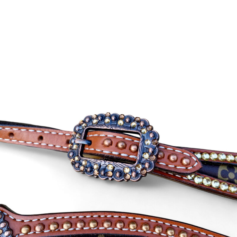 Western Leather Headstall tack set (HSBM 114254) - Image 4