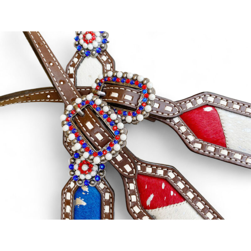 American Flag Headstall Set for the horse (HSBM-114240) - Image 17