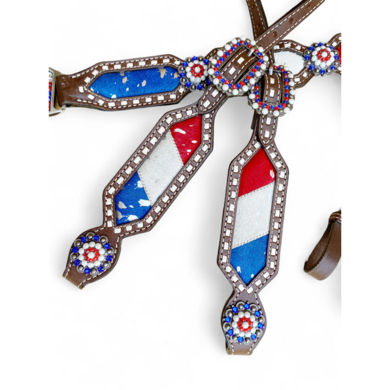 American Flag Headstall Set for the horse (HSBM-114240) - Image 18