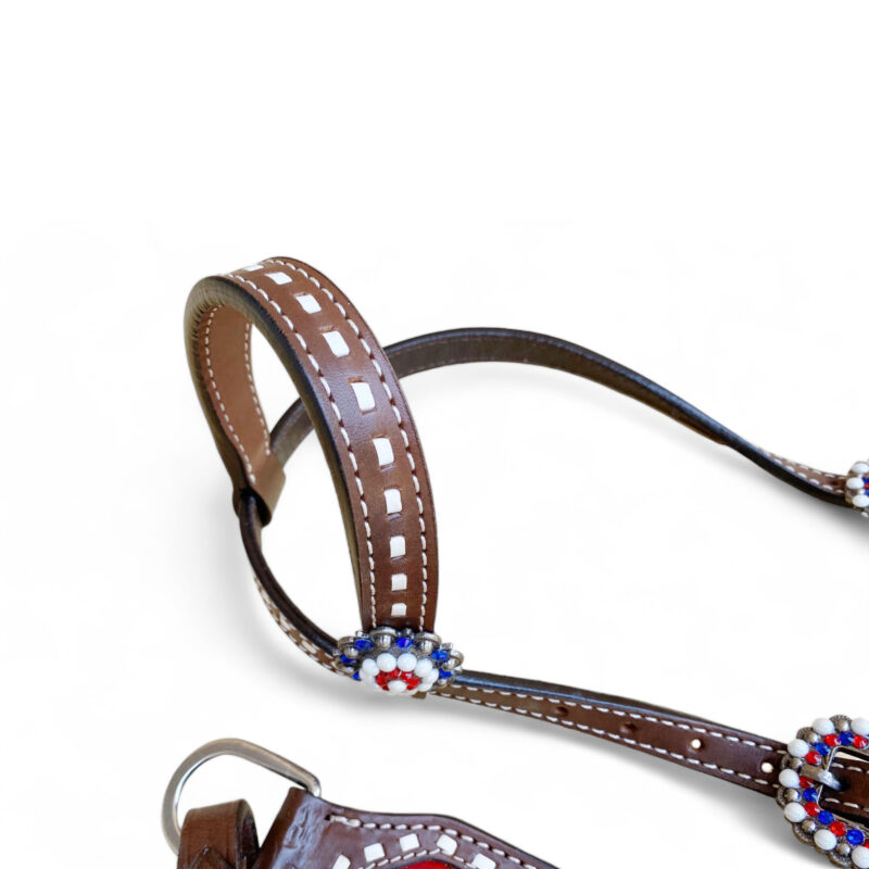 American Flag Headstall Set for the horse (HSBM-114240) - Image 9