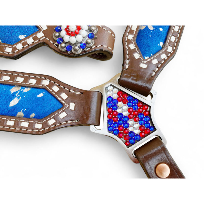 American Flag Headstall Set for the horse (HSBM-114240) - Image 10