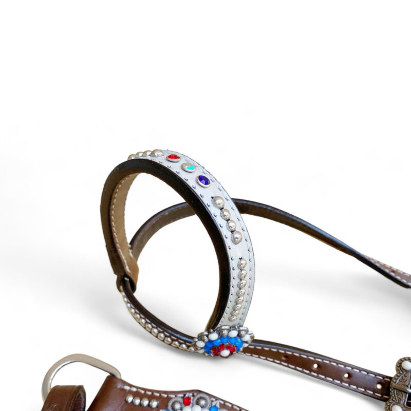 American Flag Headstall Set for the horse (HSBM-114239) - Image 3