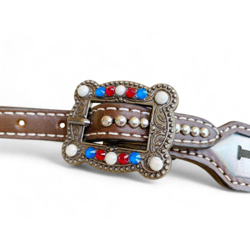 American Flag Headstall Set for the horse (HSBM-114239) - Image 7