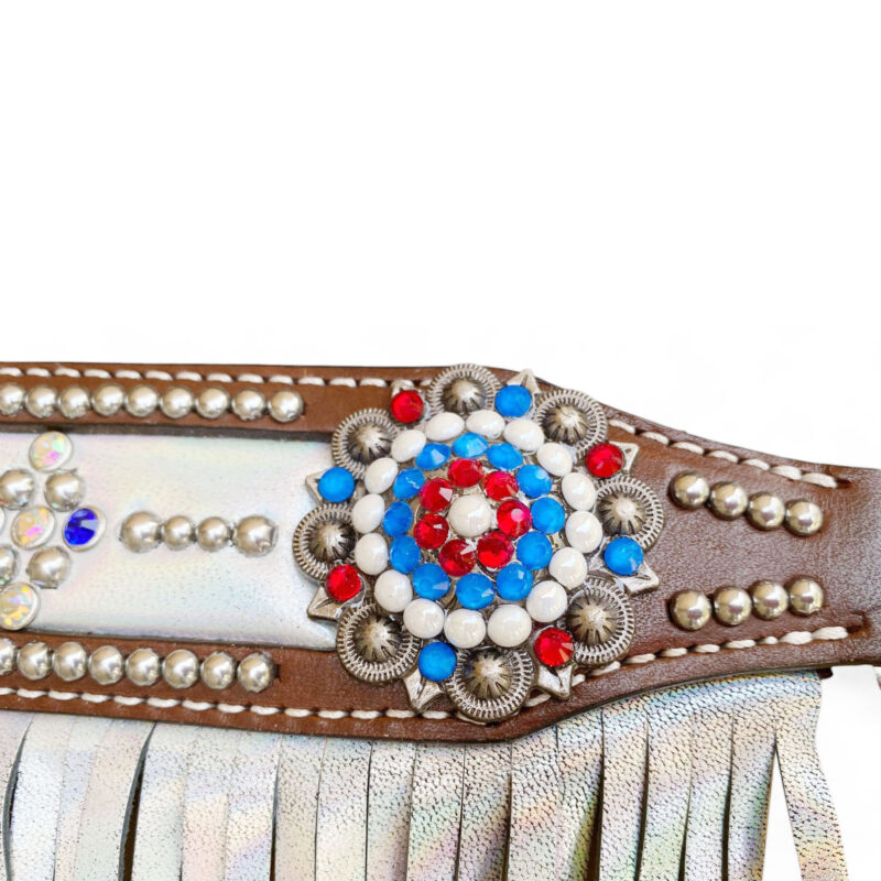 American Flag Headstall Set for the horse (HSBM-114239) - Image 5