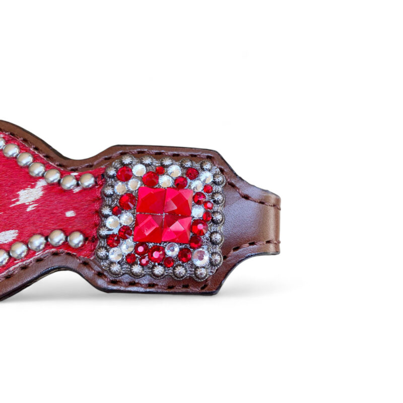Western Headstall Set Red Silver (HSBM 114246) - Image 5