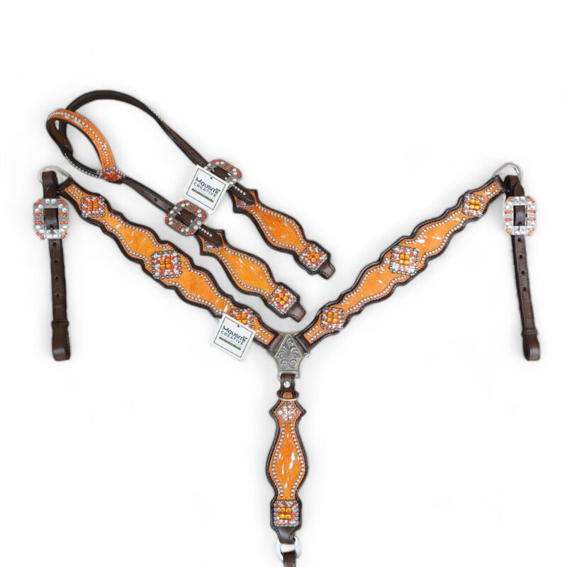 Western Leather Headstall tack set (HSBM 114255)